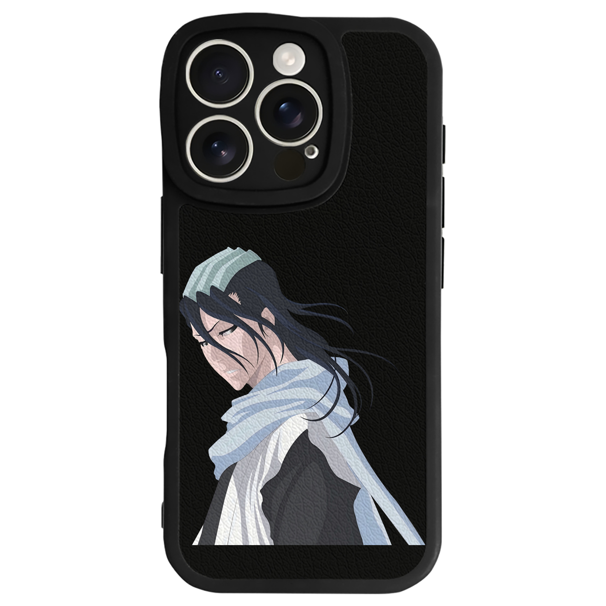 （画像用） ブリーチ くちき びゃくや BLEACH Kuchiki Byakuya 【iPhone 16シリーズ対応】シリコンスマホケース（レザー調） 材質：シリコン